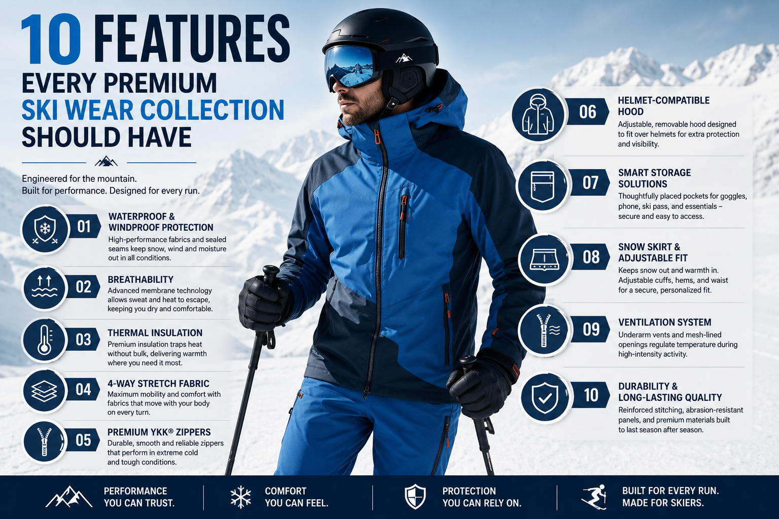 10 Features Every Premium Ski Wear Collection Should Have