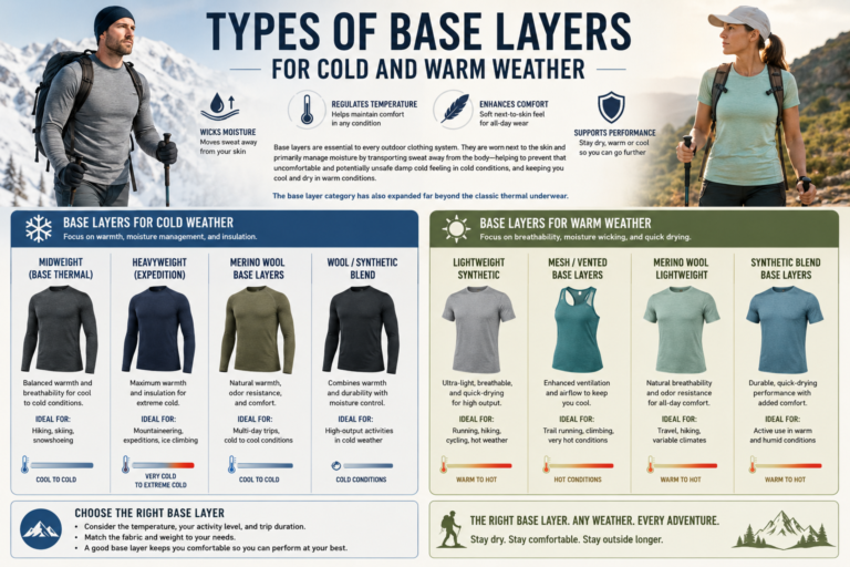 Types of Base Layers for Cold and Warm Weather