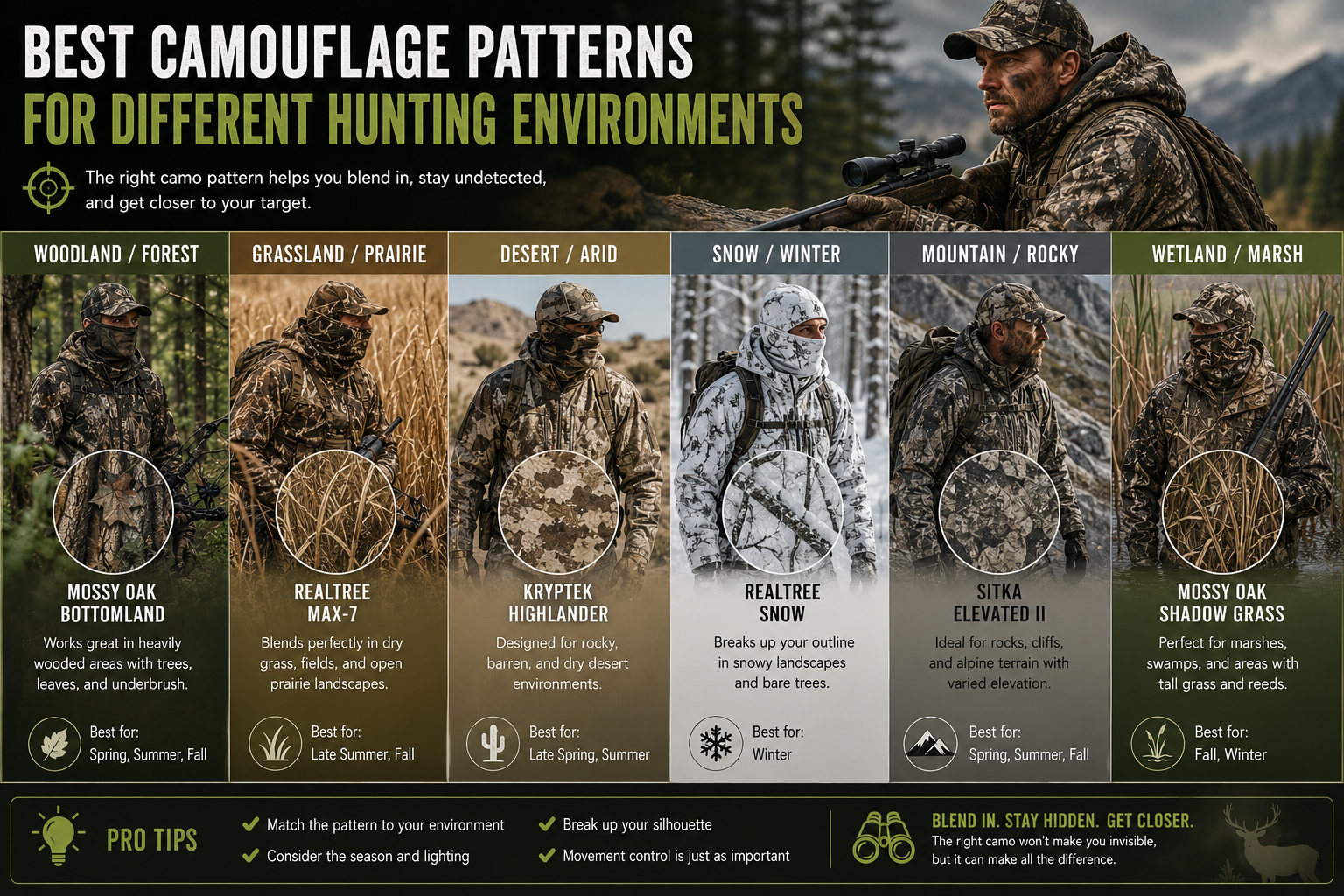 Best Camouflage Patterns for Different Hunting Environments