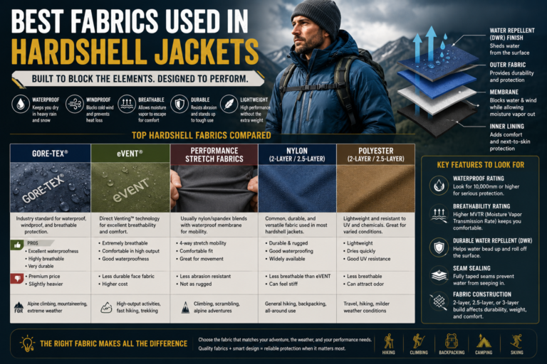 Best Fabrics Used in Hardshell Jackets