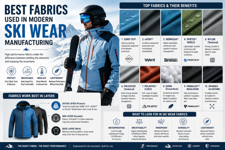 Best Fabrics Used in Modern Ski Wear Manufacturing