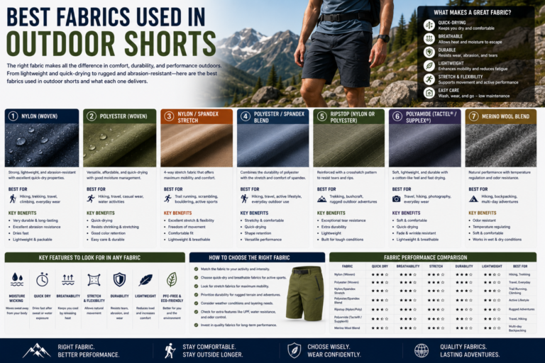 Best Fabrics Used in Outdoor Shorts