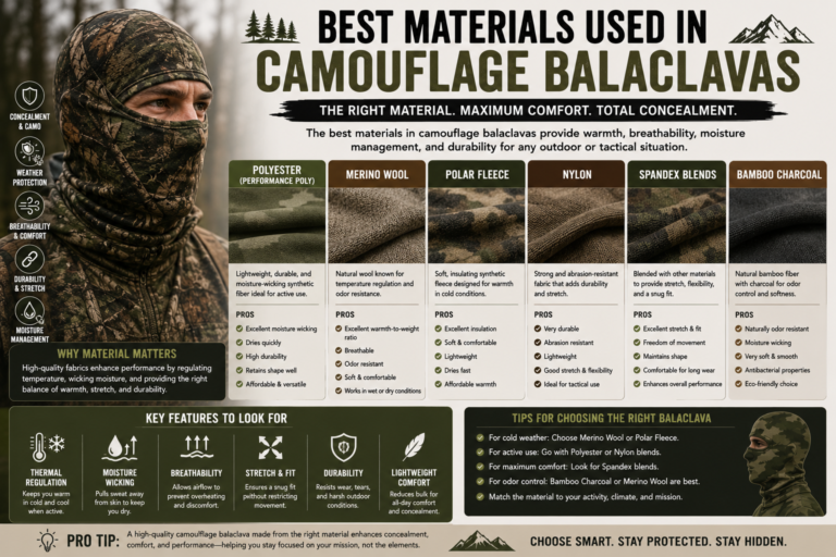 Best Materials Used in Camouflage Balaclavas