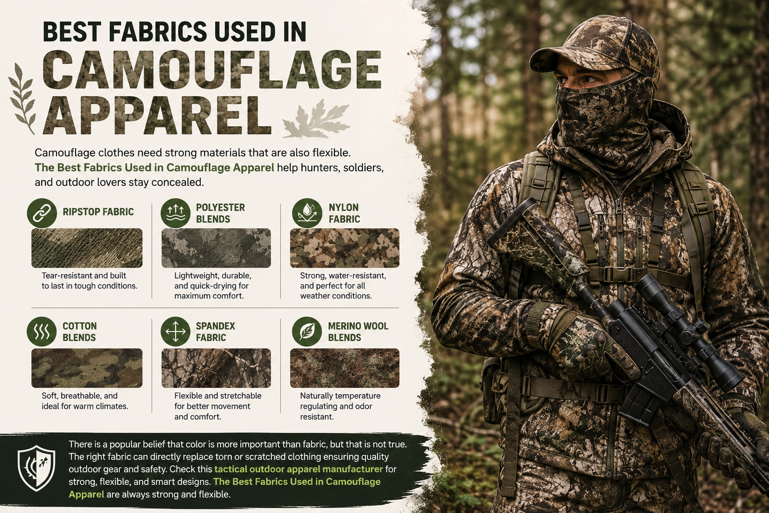 Best Fabrics Used in Camouflage Apparel
