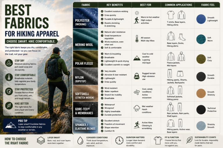 Best Fabrics for Hiking Apparel: A Complete Guide