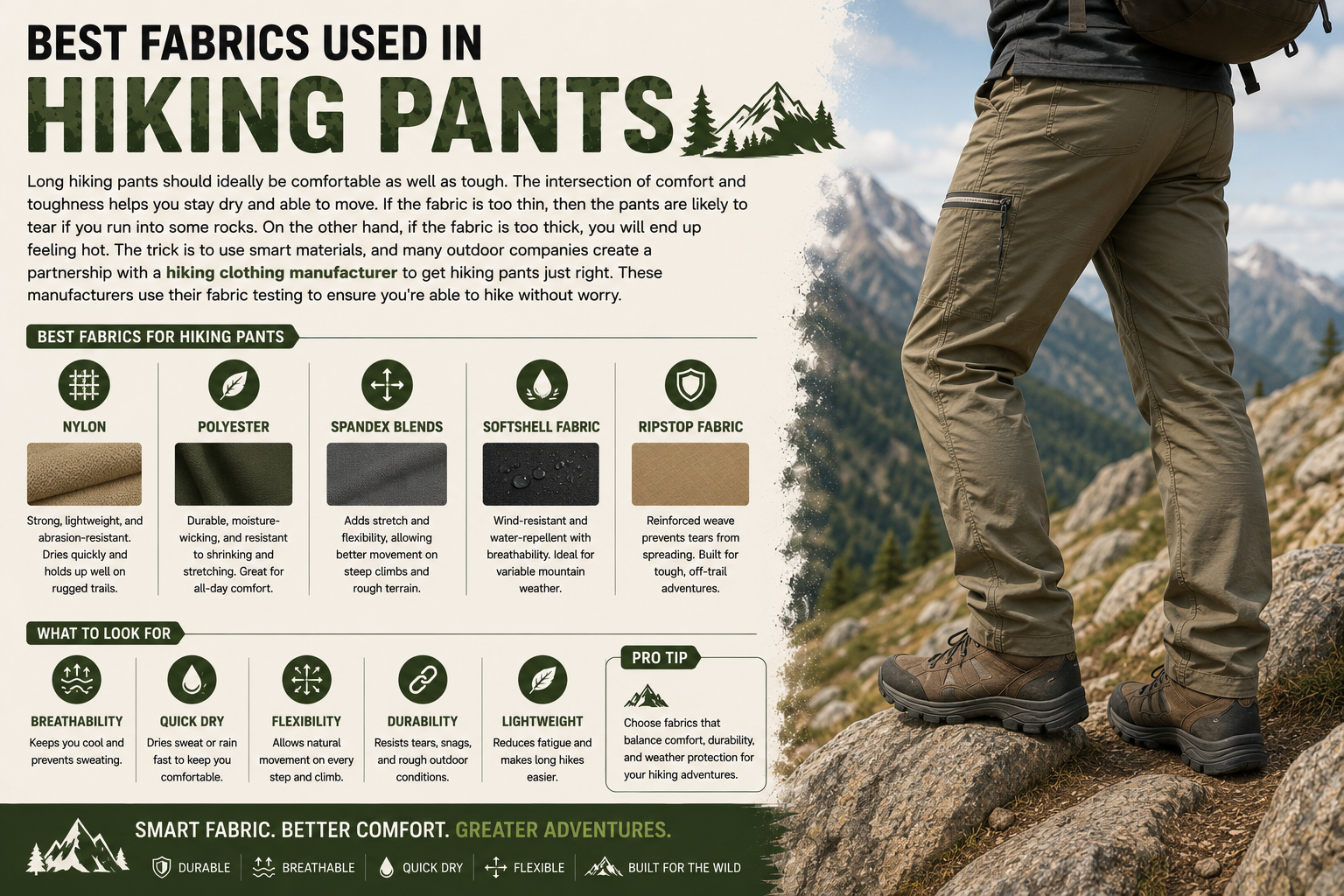 Best Fabrics Used in Hiking Pants