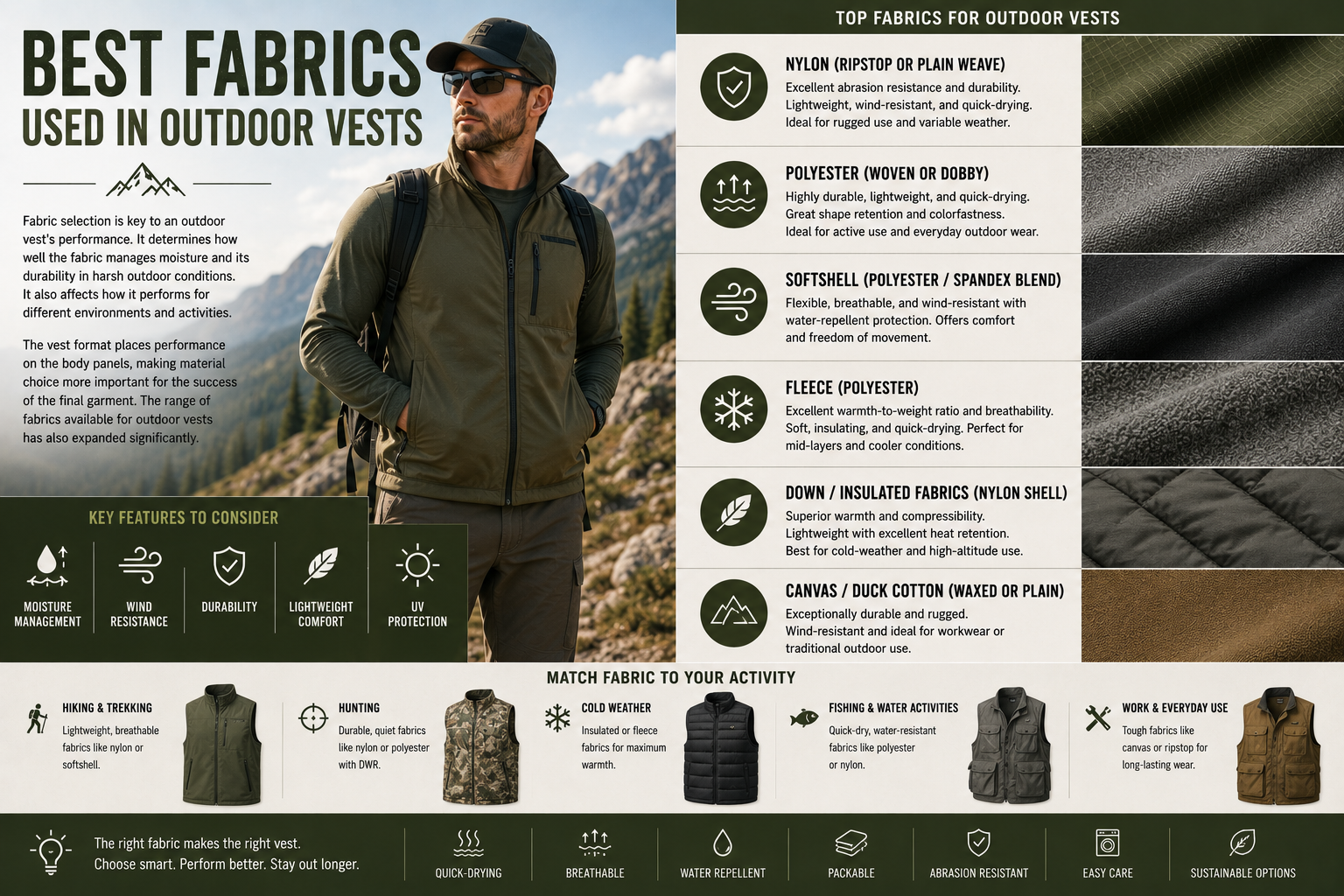 Best Fabrics Used in Outdoor Vests