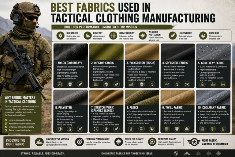 Best Fabrics Used in Tactical Clothing Manufacturing