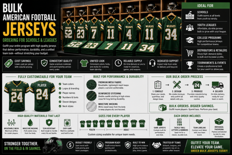 Bulk American Football Jerseys: Ordering for Schools and Leagues