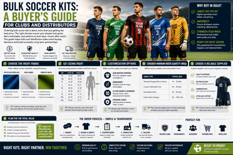 Bulk Soccer Kits: A Buyer’s Guide for Clubs and Distributors