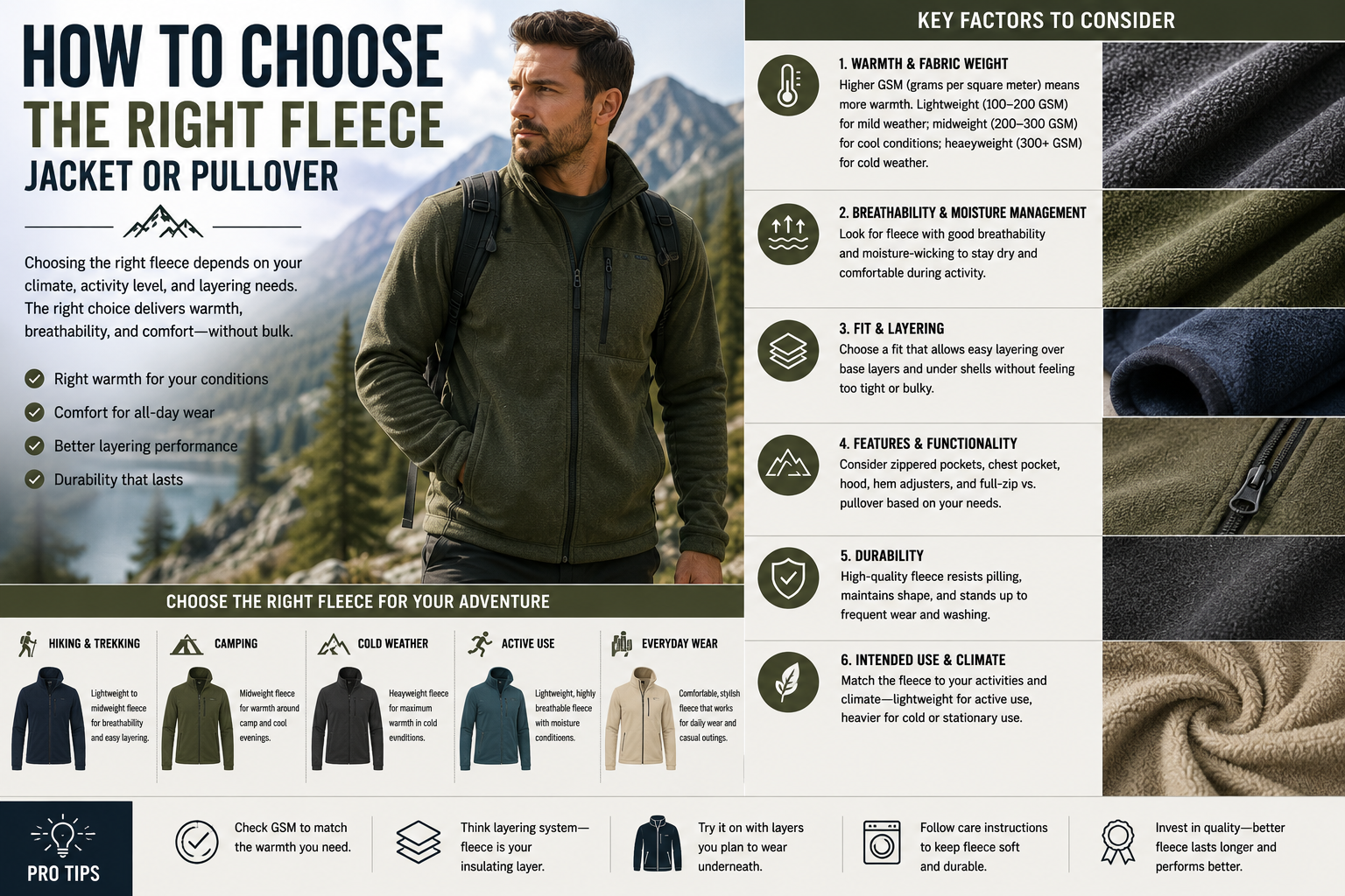 How to Choose the Right Fleece Jacket or Pullover