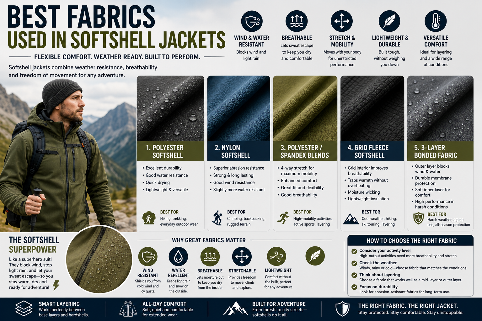 Best Fabrics Used in Hardshell Jackets