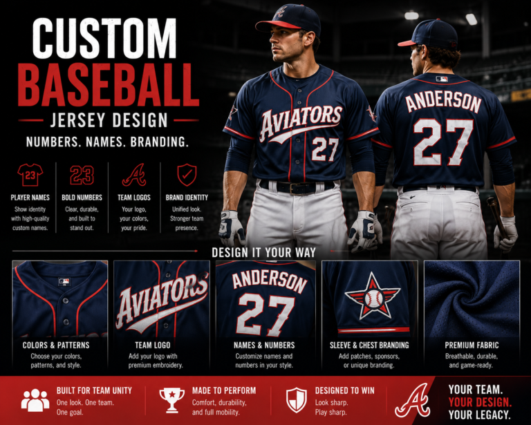 Custom Baseball Jersey Design: Numbers, Names, and Branding