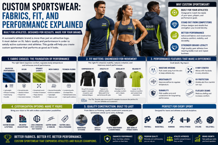 Custom Sportswear: Fabrics, Fit, and Performance Explained
