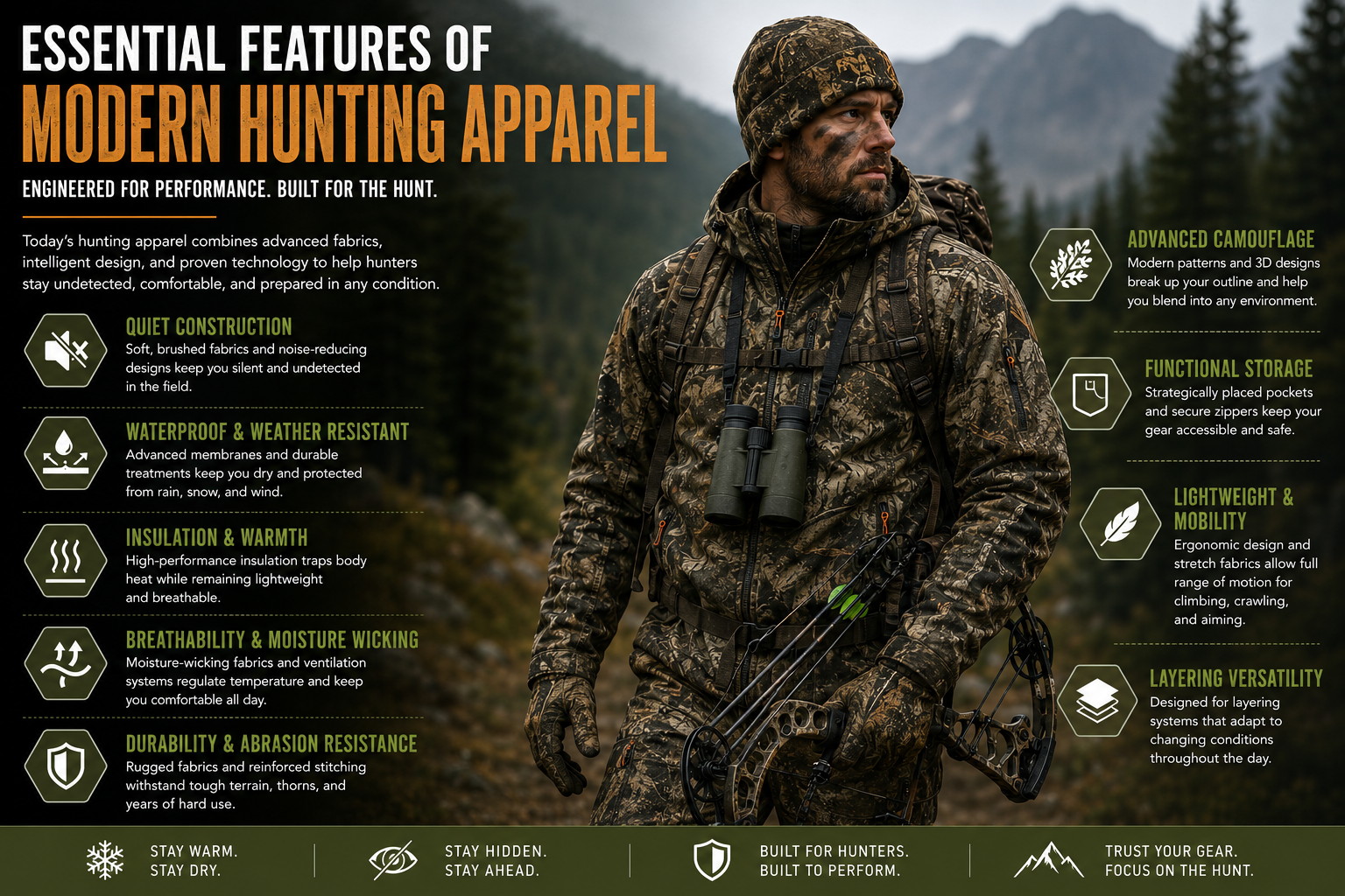 Essential Features of Modern Hunting Apparel