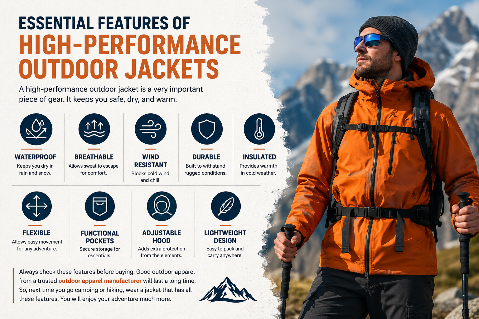 Essetial Features of High-Performance Outdoor Jackets
