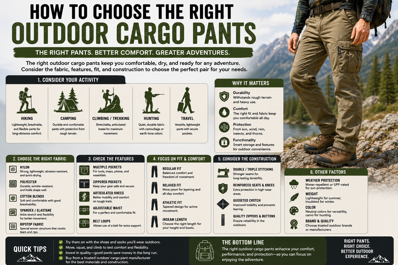 How to Choose the Right Outdoor Cargo Pants
