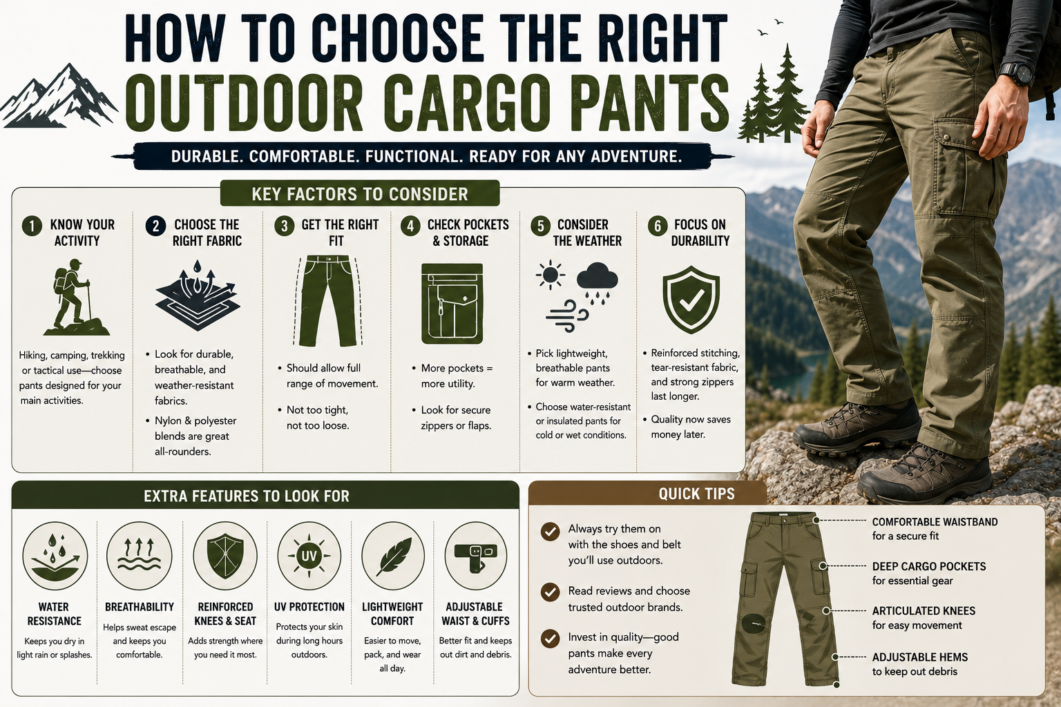 How to Choose the Right Outdoor Cargo Pants