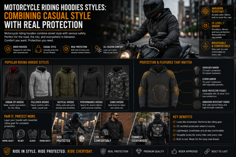 Motorcycle Riding Hoodies Styles: Combining Casual Style with Real Protection