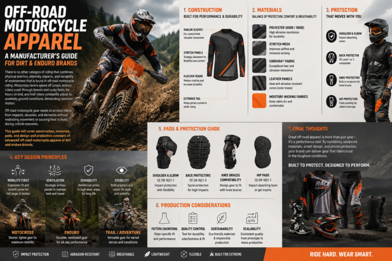 Off-Road Motorcycle Apparel: A Manufacturer’s Guide for Dirt & Enduro Brands