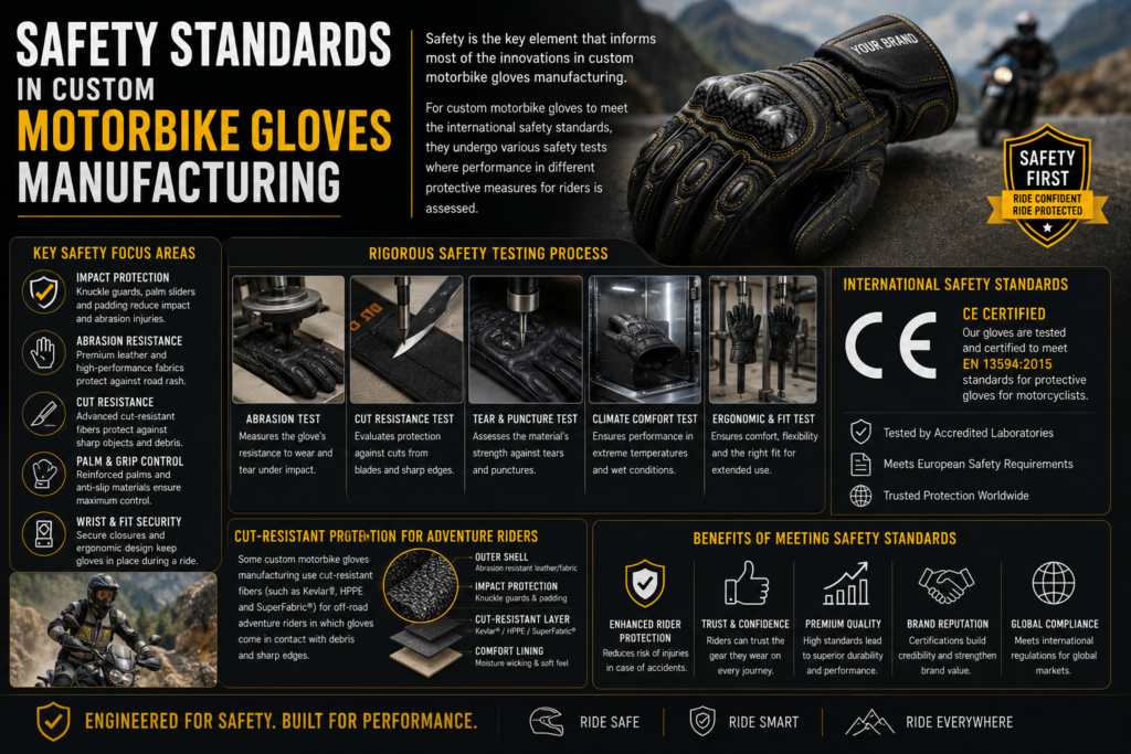 Safety Standards in Custom Motorbike Gloves Manufacturing
