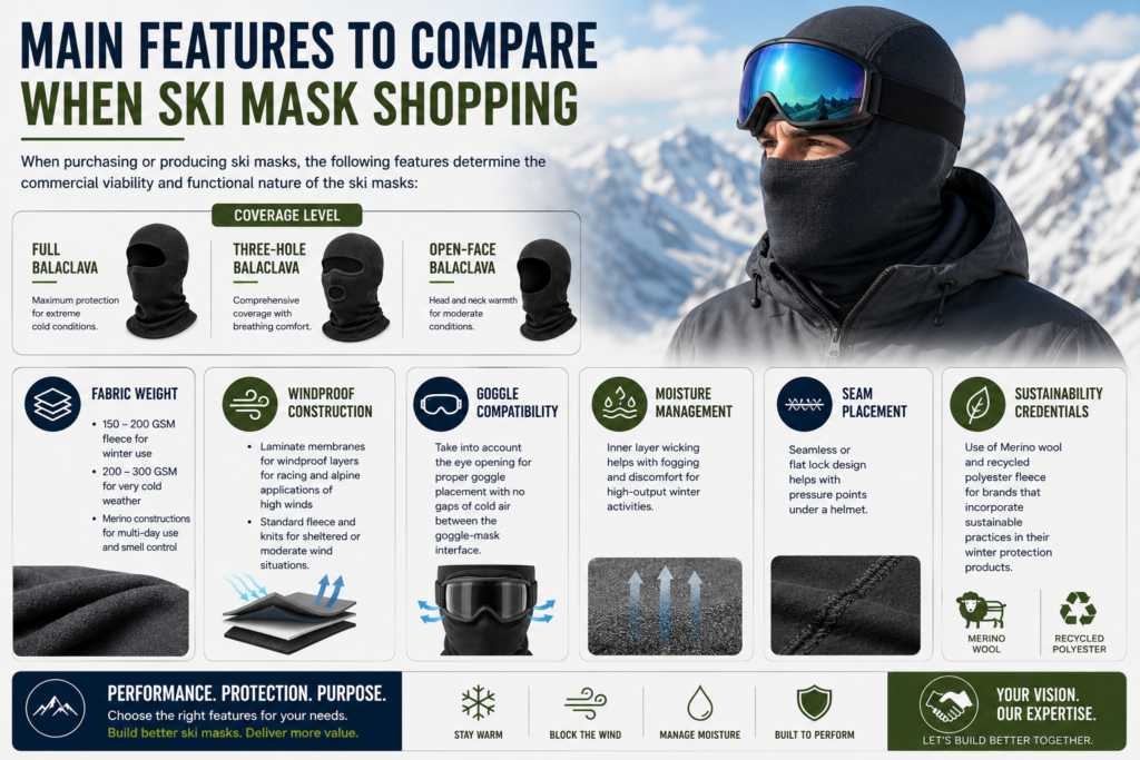 Ski mask shopping features guide