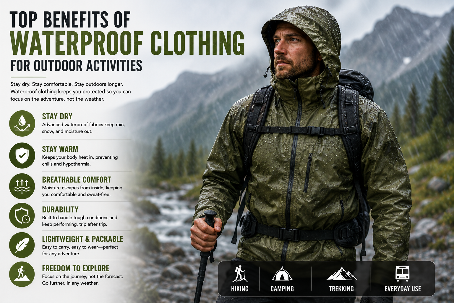Top Benefits of Waterproof Clothing for Outdoor Activities