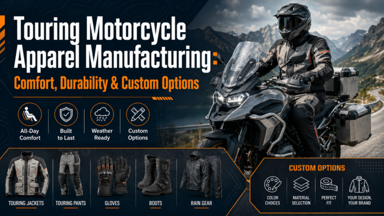 Touring Motorcycle Apparel Manufacturing: Comfort, Durability & Custom Options