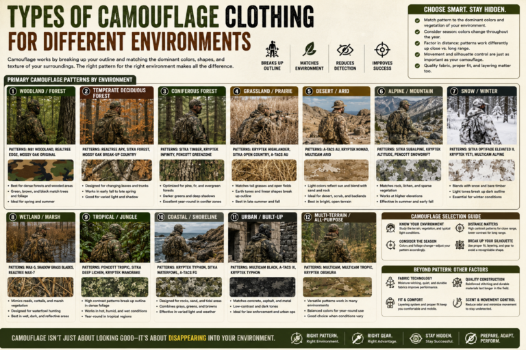 Types of Camouflage Clothing for Different Environments