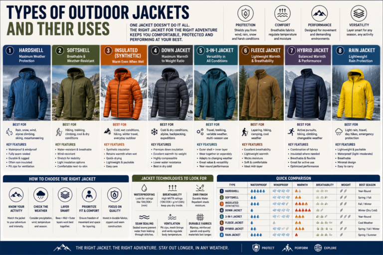 Types of Outdoor Jackets and Their Uses