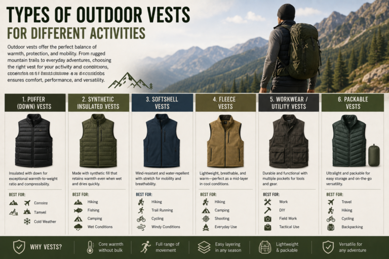 Types of Outdoor Vests for Different Activities