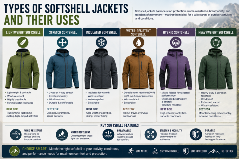 Types of Softshell Jackets and Their Uses