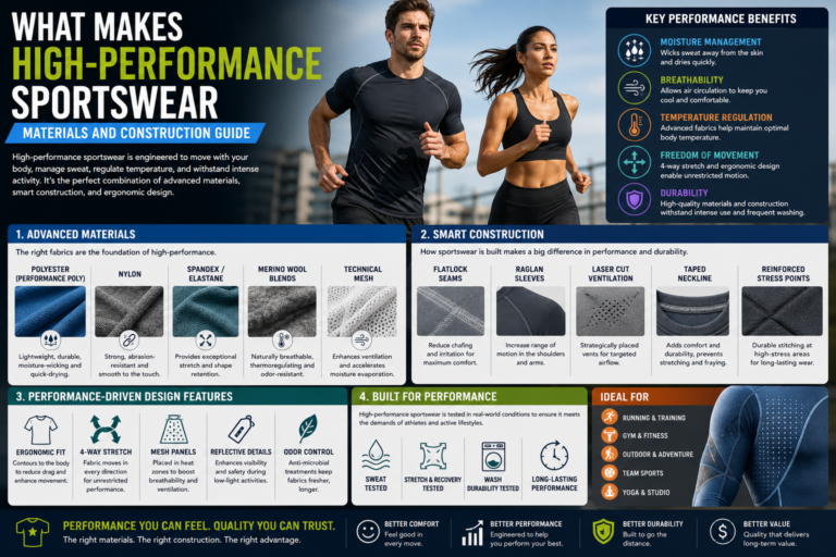 What Makes High-Performance Sportswear: Materials and Construction Guide