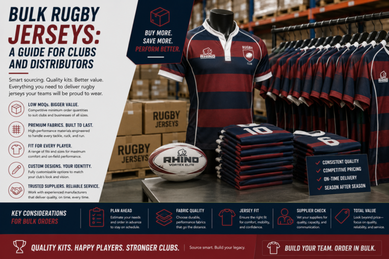 Bulk Rugby Jerseys: A Guide for Clubs and Distributors