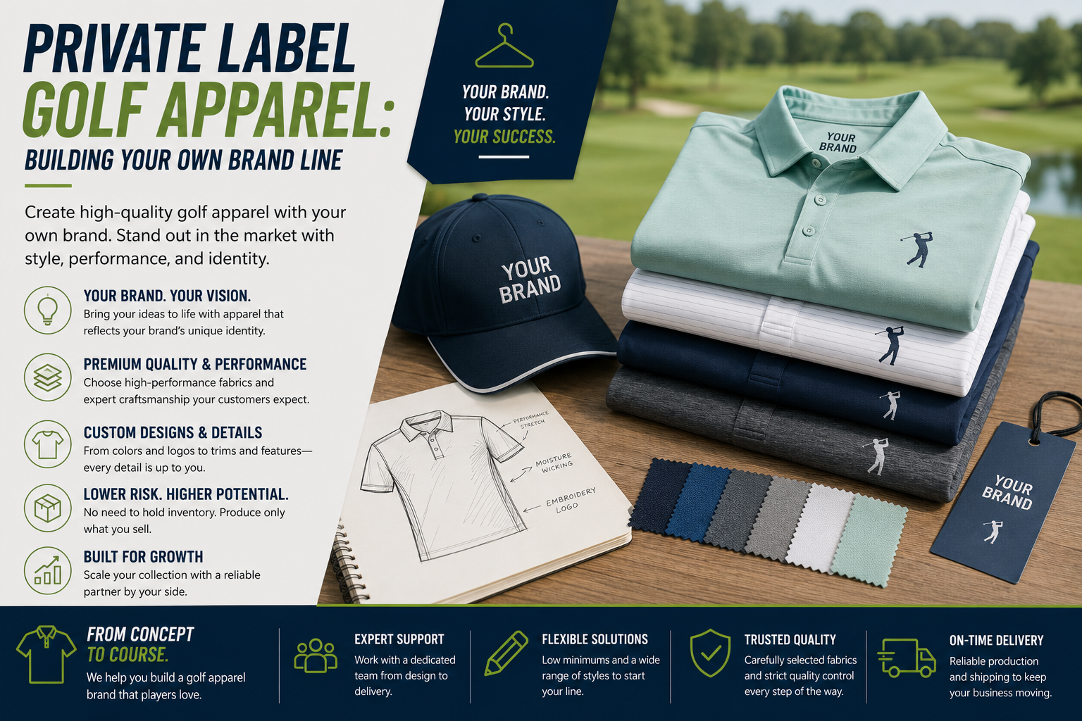 Private Label Golf Apparel: Building Your Own Brand Line