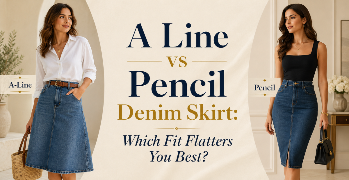 A Line Denim Skirt vs Pencil Denim Skirt: Which Fit Flatters You Best?