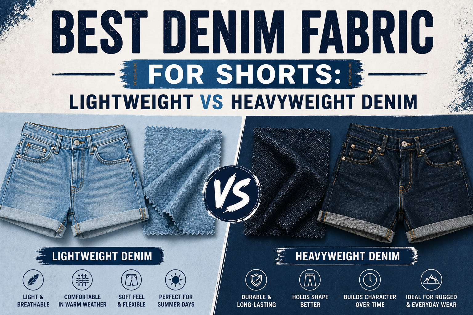 Best Denim Fabric for Shorts: Lightweight vs Heavyweight Denim