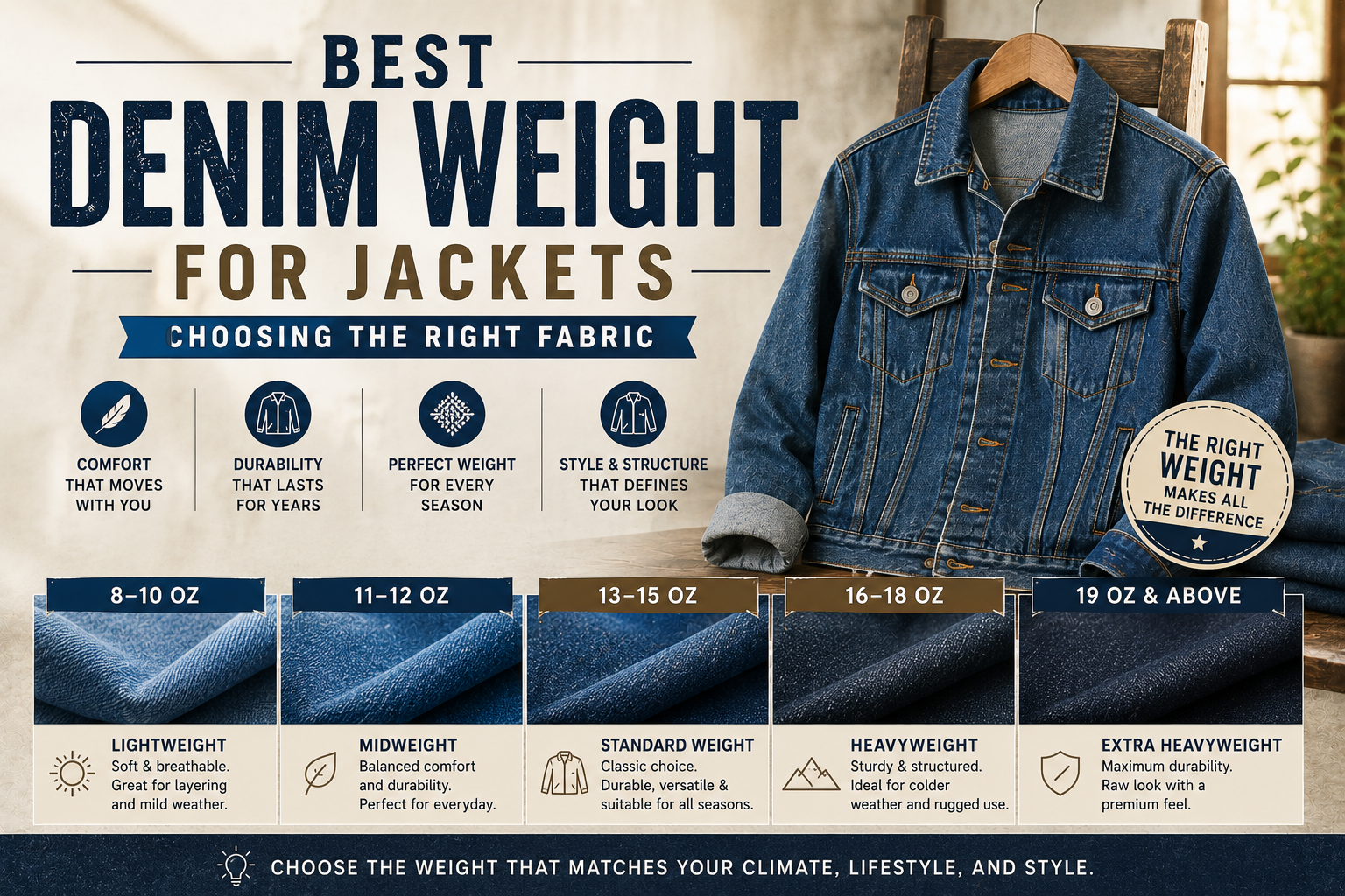 Best Denim Weight for Jackets: Choosing the Right Fabric