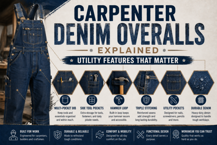 Carpenter denim overalls utility guide