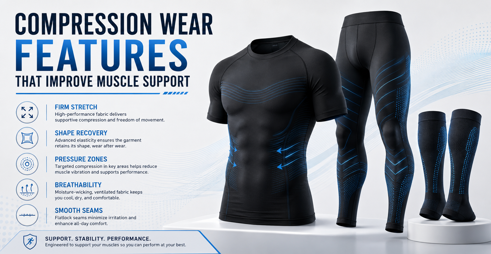 Compression Wear Features That Improve Muscle Support