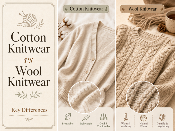 Cotton Knitwear vs Wool Knitwear Key Differences
