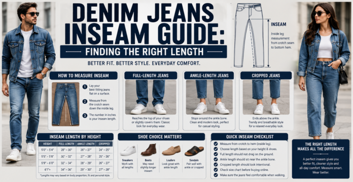 Denim Jeans Inseam Guide Finding the Right Length