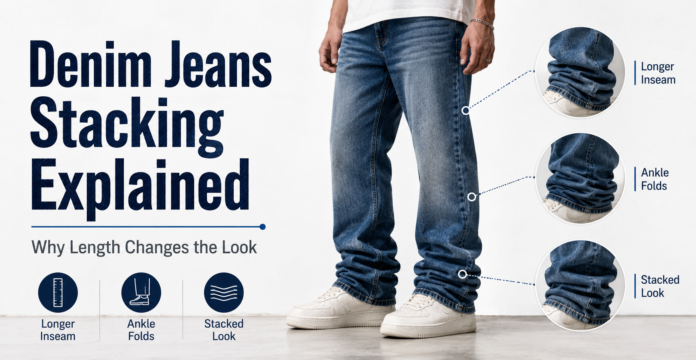 Denim Jeans Stacking Explained Why Length Changes the Look