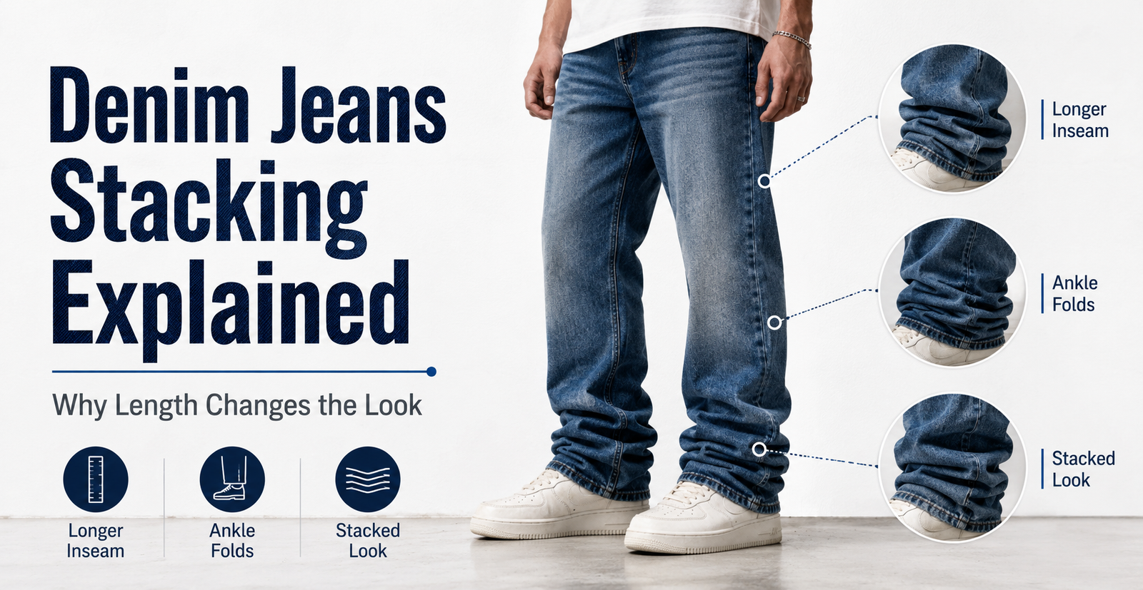 Denim Jeans Stacking Explained: Why Length Changes the Look