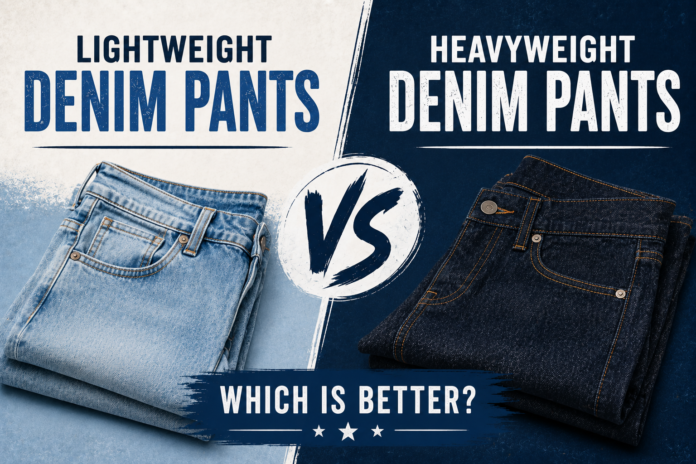Denim Pants vs Heavyweight Denim Pants