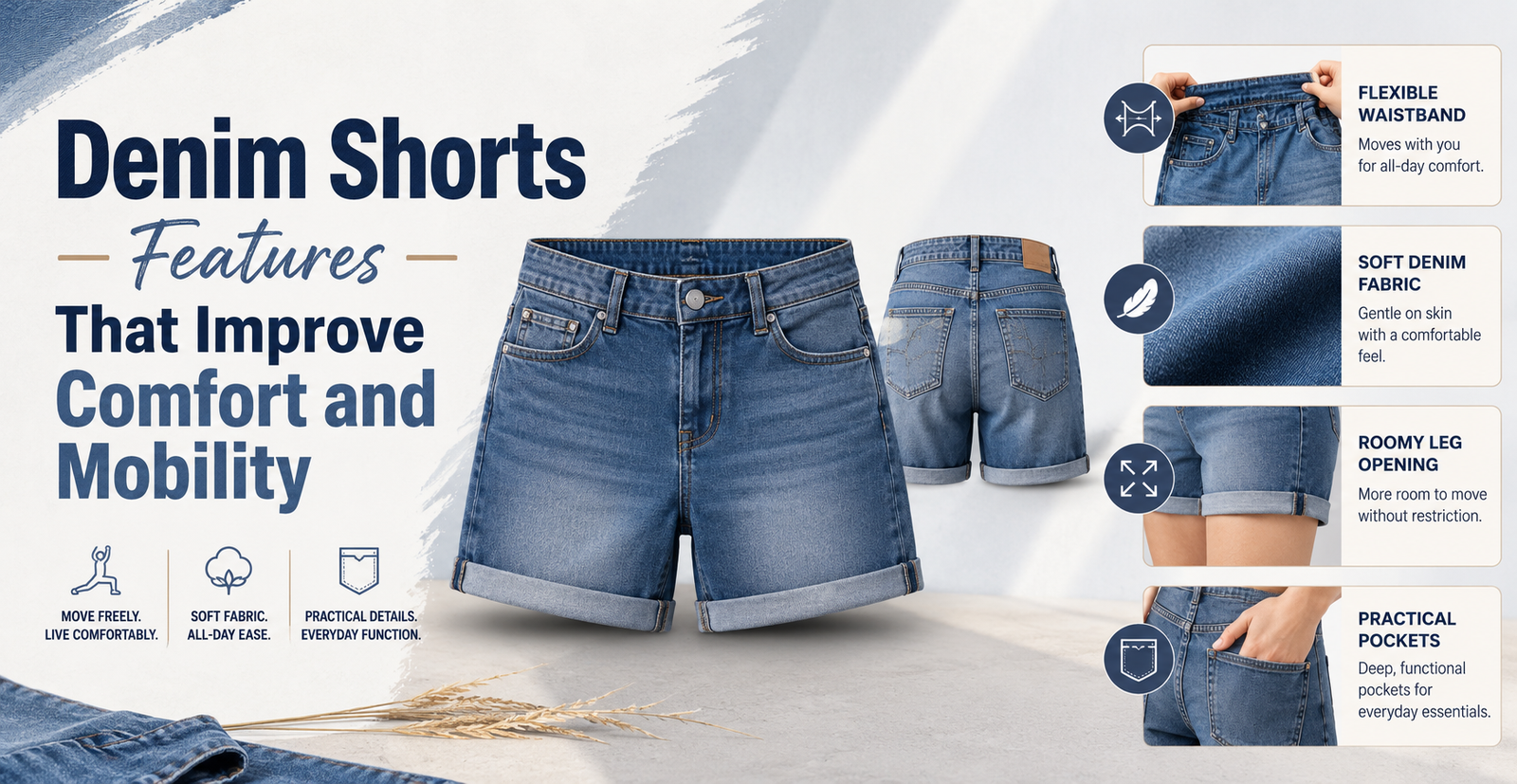 Denim Shorts Features That Improve Comfort and Mobility