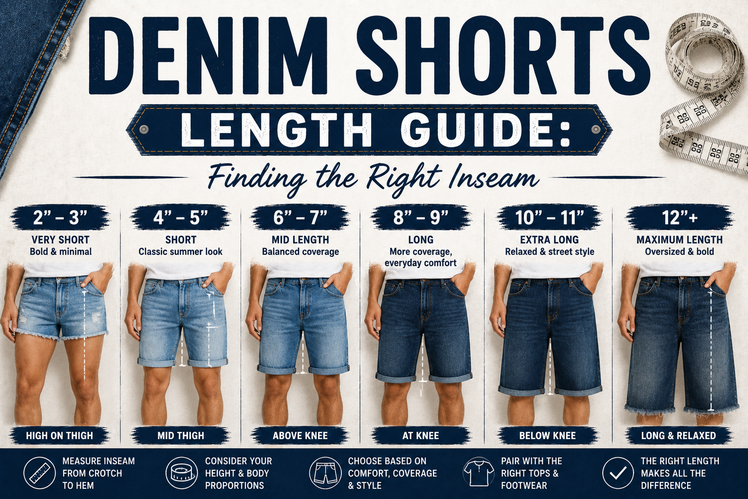 Denim Shorts Length Guide: Finding the Right Inseam