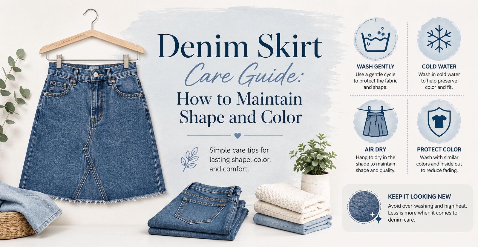 Denim Skirt Care Guide: How to Maintain Shape and Color