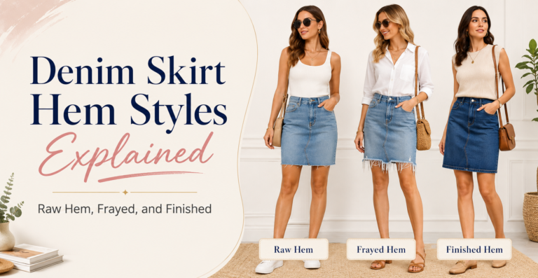 Denim Skirt Hem Styles Explained: Raw Hem, Frayed, and Finished