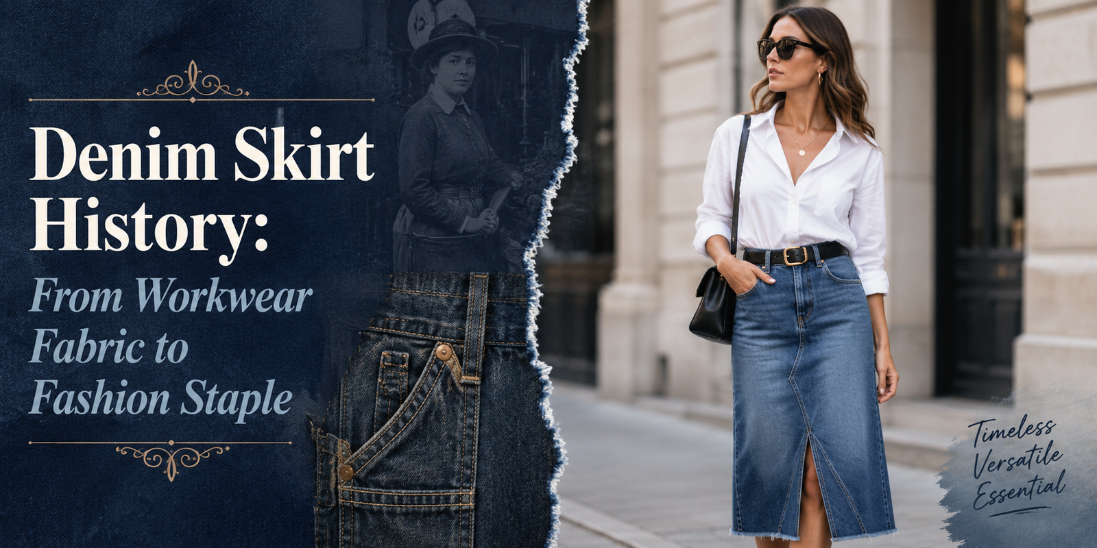 Denim Skirt History: From Workwear Fabric to Fashion Staple